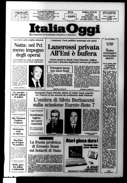 Italia oggi : quotidiano di economia finanza e politica